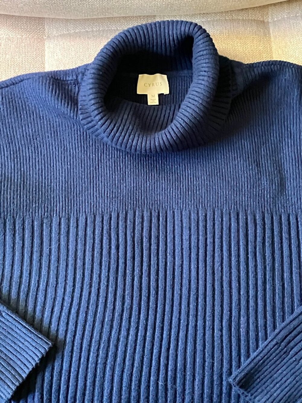 Sapphire Blue Turtleneck Sweater (M)